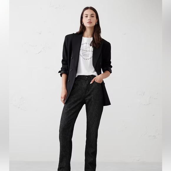 Banana Republic White Graphic Tee medium timeless logo nwt women’s - Picture 6 of 7